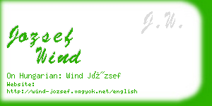 jozsef wind business card